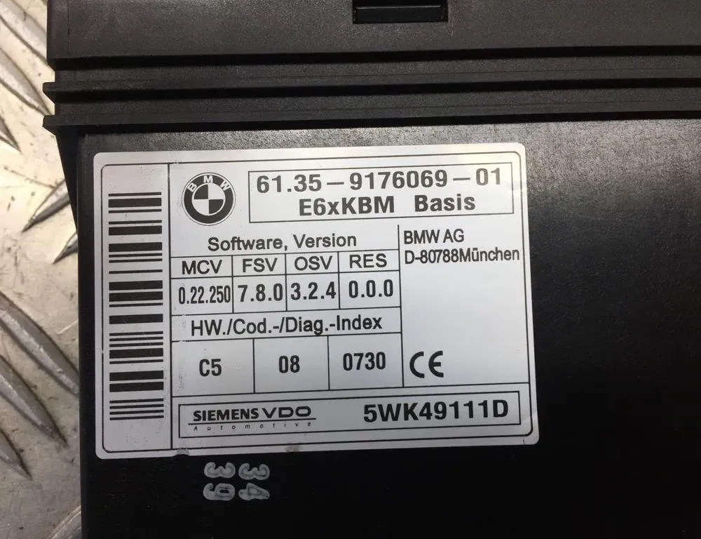 BMW 5 Series E60/E61 (2003-2010) Comfort Control Unit 9176069 30984430