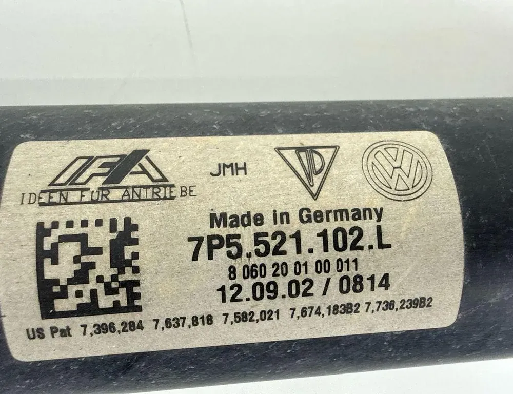 PORSCHE Cayenne 958 (2010-2018) árbol de transmisión 7P5521102L 34986310
