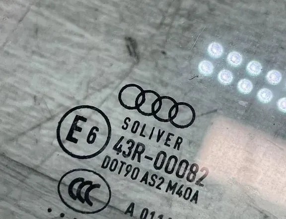 AUDI A6 C7/4G (2010-2020) Rear Left Door Glass 43R00082 34977206
