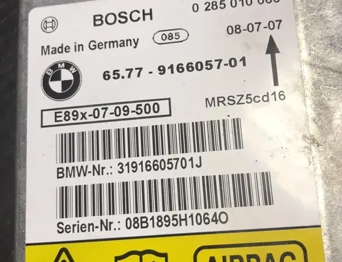 BMW 3 Series E90/E91/E92/E93 (2004-2013) SRS Control Unit 6577-9166057,9166057 11231206