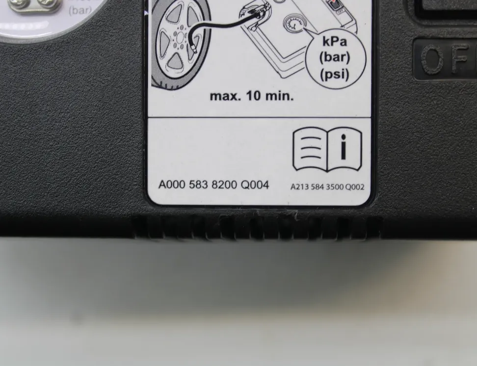 MERCEDES-BENZ EQC 1 generation (2018-2023) Compresor de neumáticos A0005838200 34988797