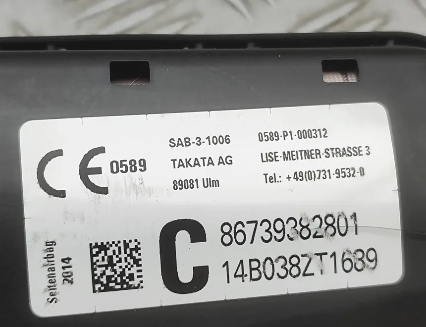 BMW 7 Series F01/F02 (2008-2015) Front Right Seat Airbag SRS 7393828 34863185