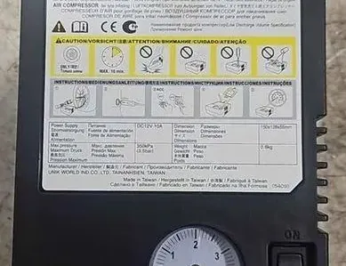 VOLKSWAGEN Golf Plus 1 generation (2004-2009) Tire Compressor 1302124315 34702312