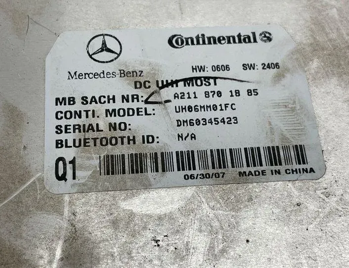 MERCEDES-BENZ M-Class W164 (2005-2011) Otras unidades de control A2118701885 22165350