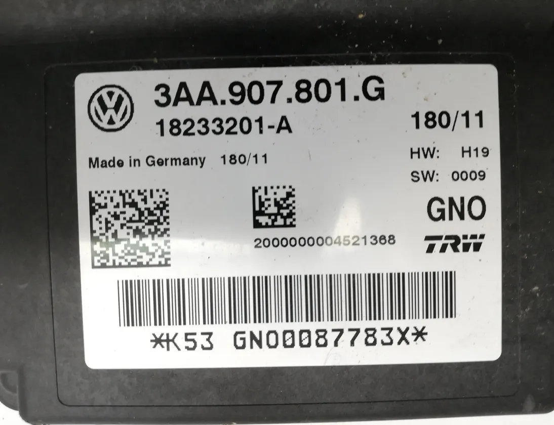 VOLKSWAGEN Tiguan 1 generation (2007-2017) Unidad de control del freno de mano 3AA907801G 20987305
