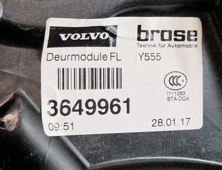 VOLVO V40 2 generation (2012-2020) Front Left Door Window Regulator 31276215,964290102,933497100 33013516