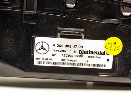 MERCEDES-BENZ C-Class W205/S205/C205 (2014-2023) Climate Control Unit A2059054706 32095556